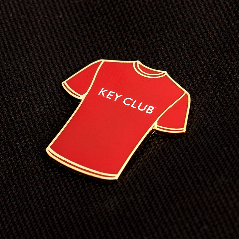 Key Club Red Tee Pin