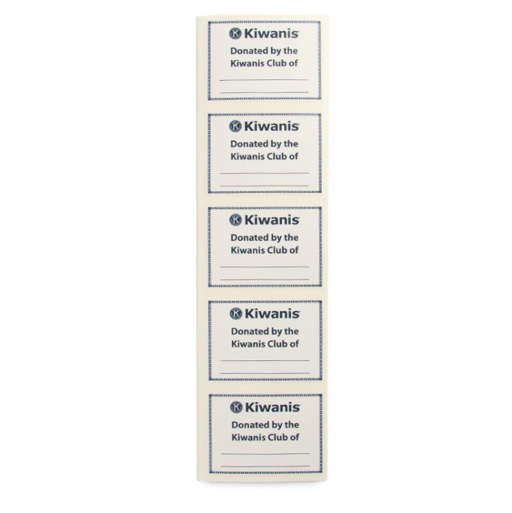 Kiwanis Donation Labels - Pack of 25