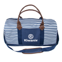 Kiwanis Striped Weekender Tote