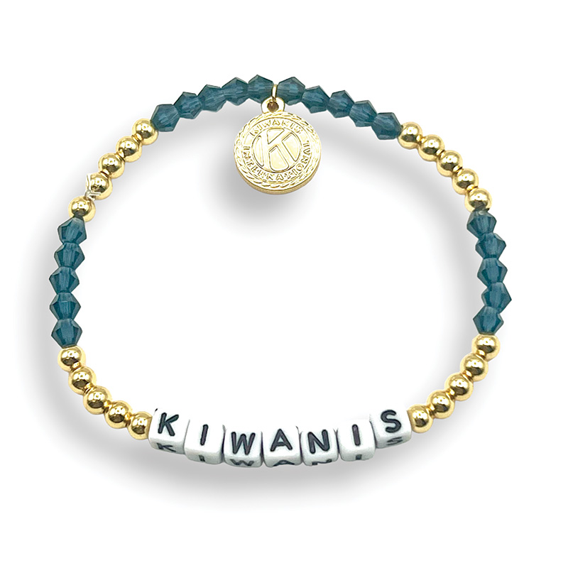 Kiwanis Letter Bracelet with Charm- Navy