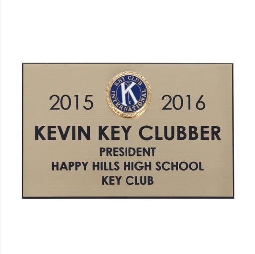 [KI20368] Key Club Gold Badge, Bulldog Clip
