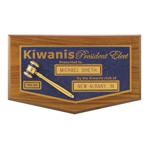 [KIW-0308] Kiwanis Blue President Elect Plaque