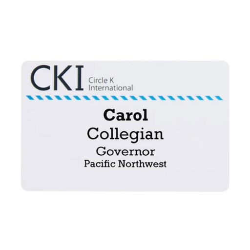 [KI30370] Circle K Member Name Badge, Bulldog Clip