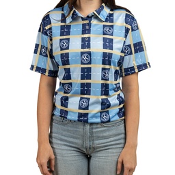 Custom Women's Plaid Logo Polo