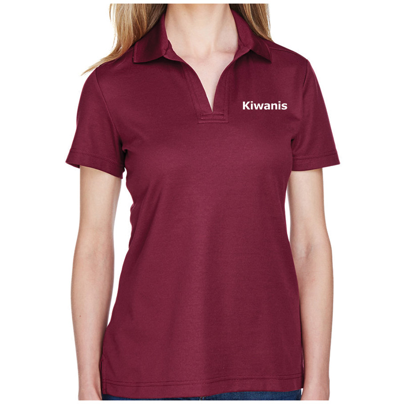 Kiwanis Burgundy Women's Polo