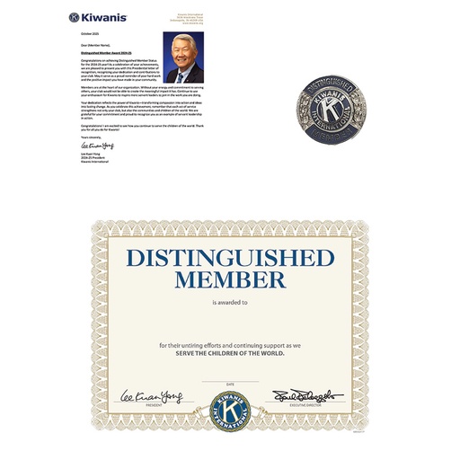 [KIW-9522] Kiwanis Distinguished Member Award