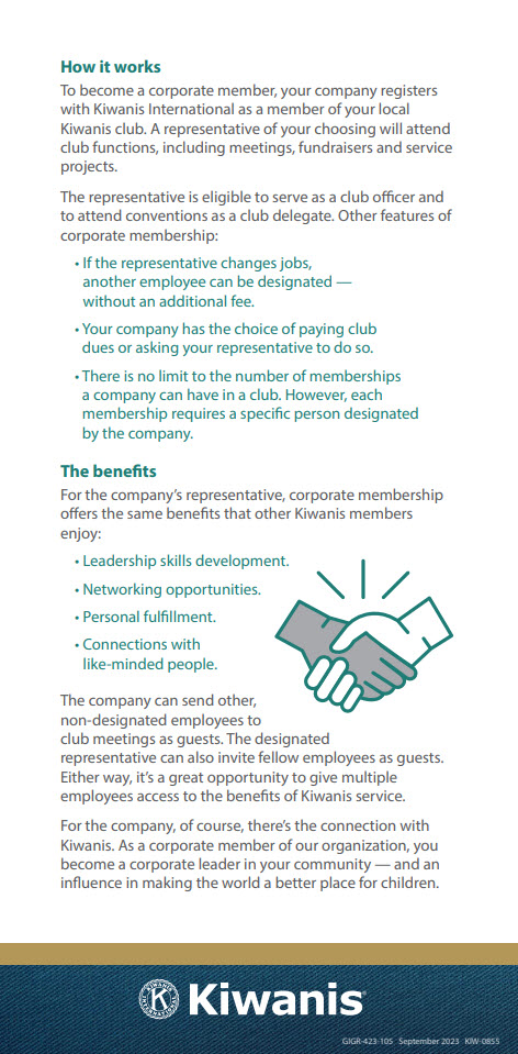 Corporate Membership Brochure