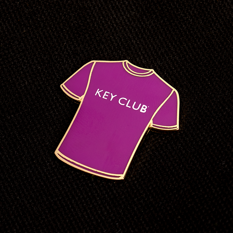 Key Club Violet Tee Pin