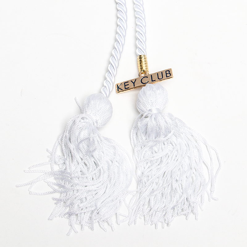 Key Club Graduation Cord - WHITE