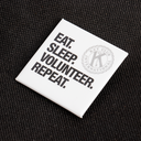 Eat, Sleep, Volunteer, Repeat Button