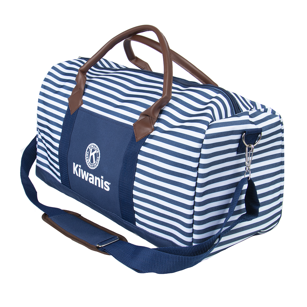 Navy Striped Weekender Tote