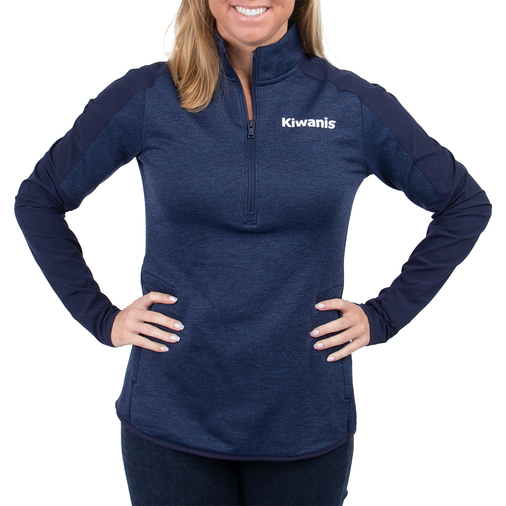 Under Armour Ladies Blue Qualifier Hybrid Quarter Zip