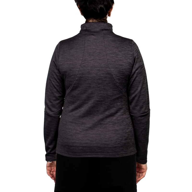 North End Ladies Grey Amplify M_lange Fleece Jacket