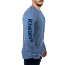 Next Level Adult Heather/Blue Long Sleeve Thermal New