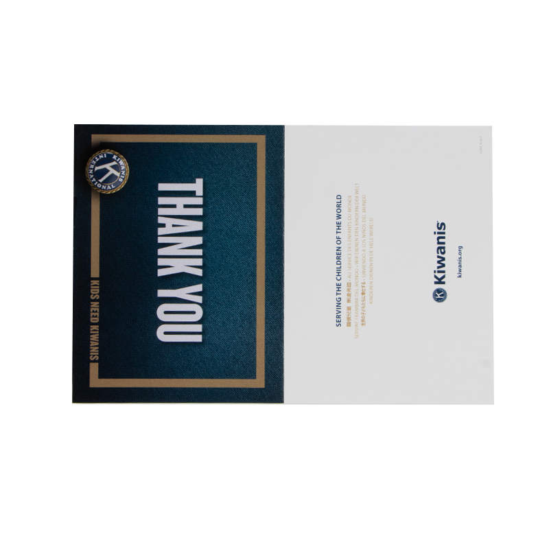 25 Kiwanis-Branded Thank You Notes - Pack of 25