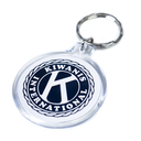 Clear Acrylic 1 3/4 Round 2 Sided Key Tag