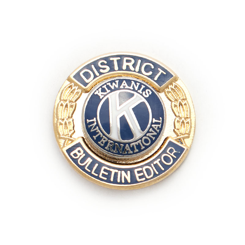 Kiwanis District Bulletin Editor Pin