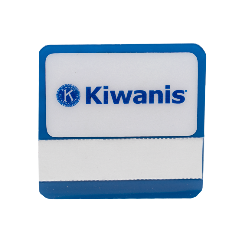 Kiwanis Single Window Name Badge