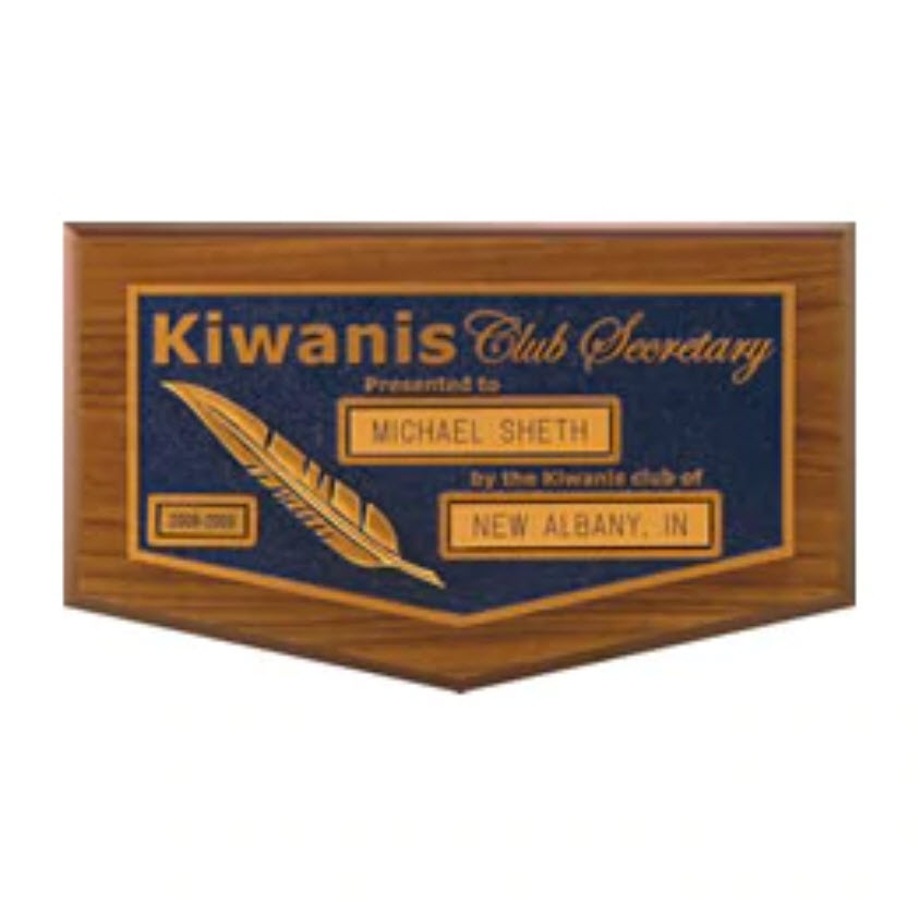 Blue Secretary Plaque