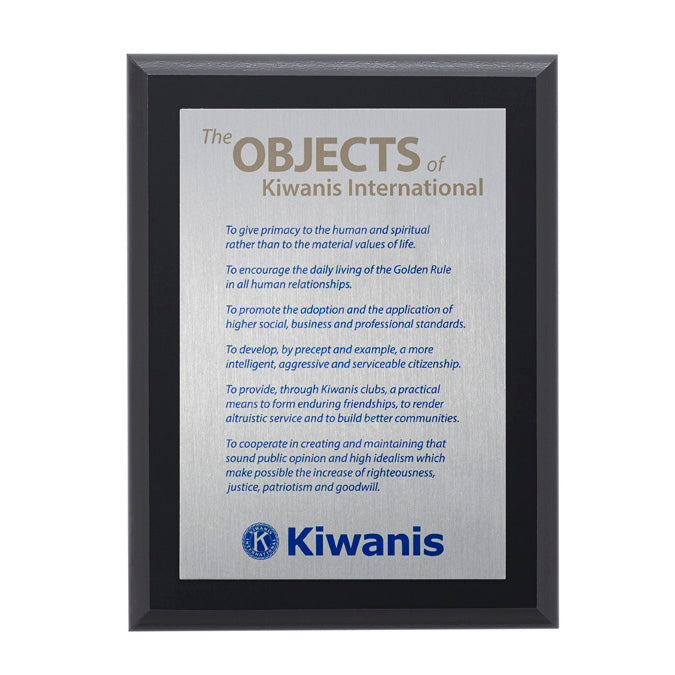 Objects of Kiwanis Desk Plaque