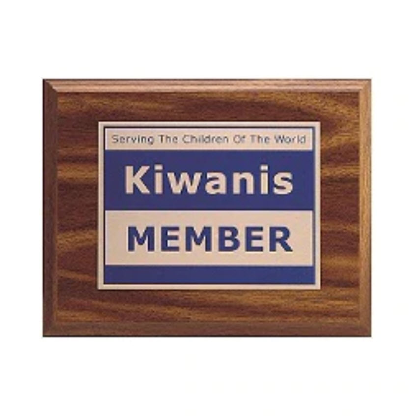 Kiwanis Member Plaque
