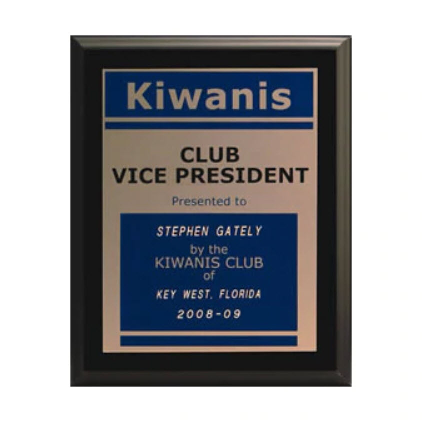 Kiwanis Vice President Plaque