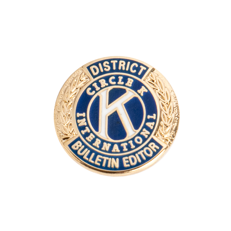 Circle K District Bulletin Editor Pin CKI-0030