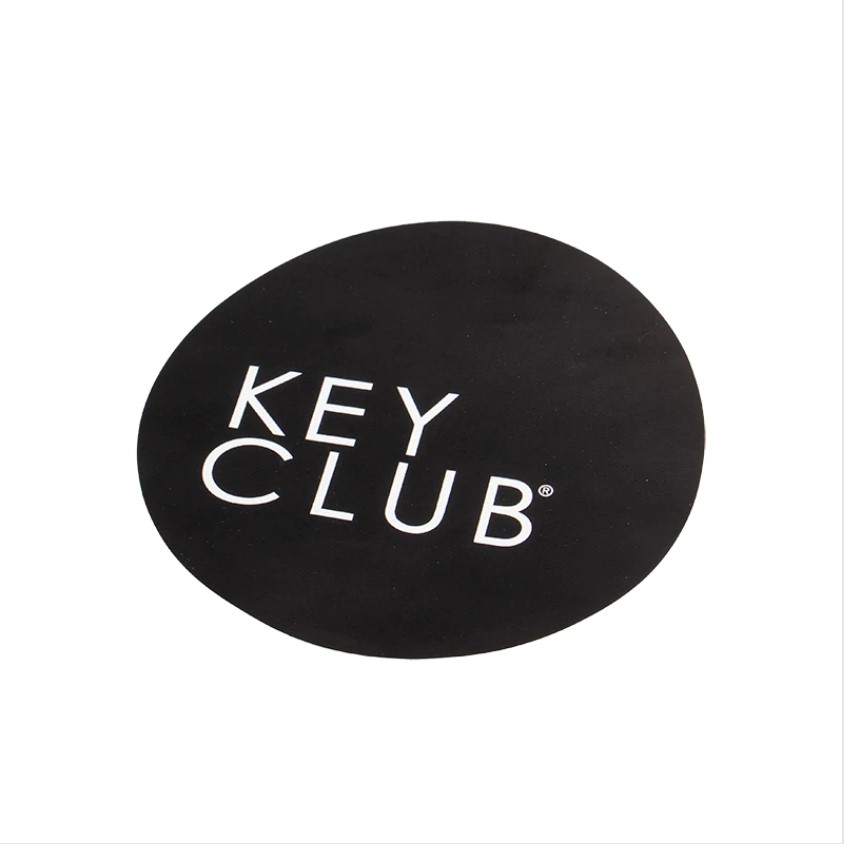 Black and White Key Club Removable Laptop Sticker