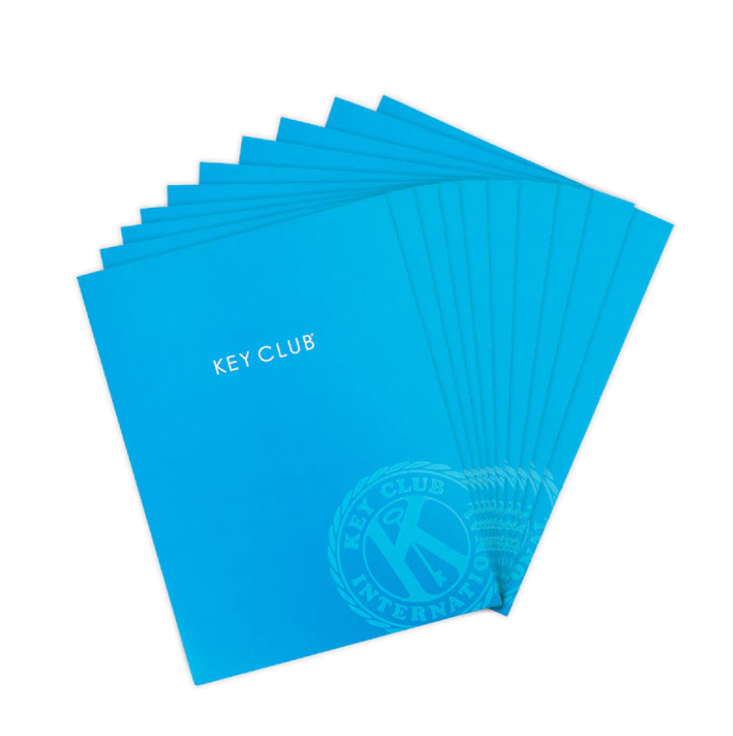 Key Club Pocket Folder - Pack of 10