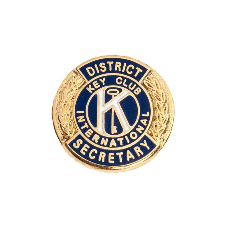 Key Club District Secretary Pin