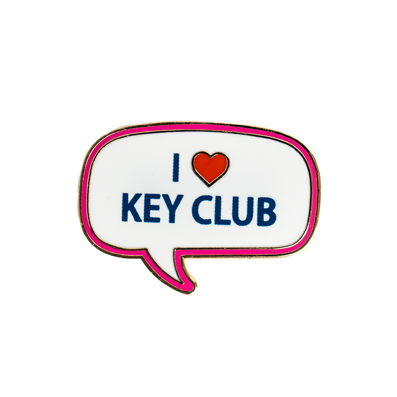 Key Club I Heart Pin