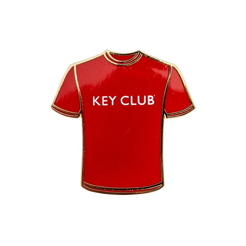 Key Club Red Tee Pin
