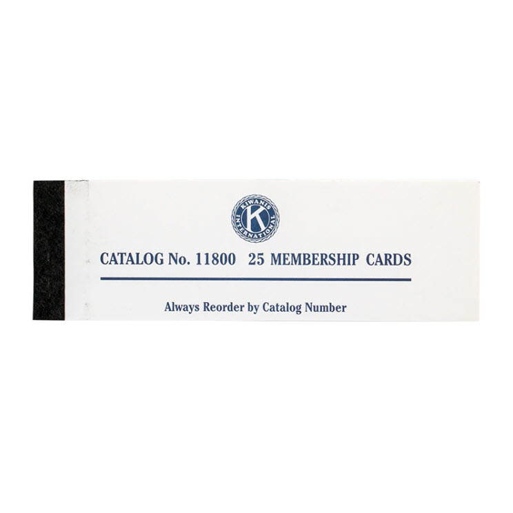 Kiwanis MEMBERSHIP CARDS - Pack of 25