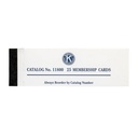 Kiwanis MEMBERSHIP CARDS - Pack of 25