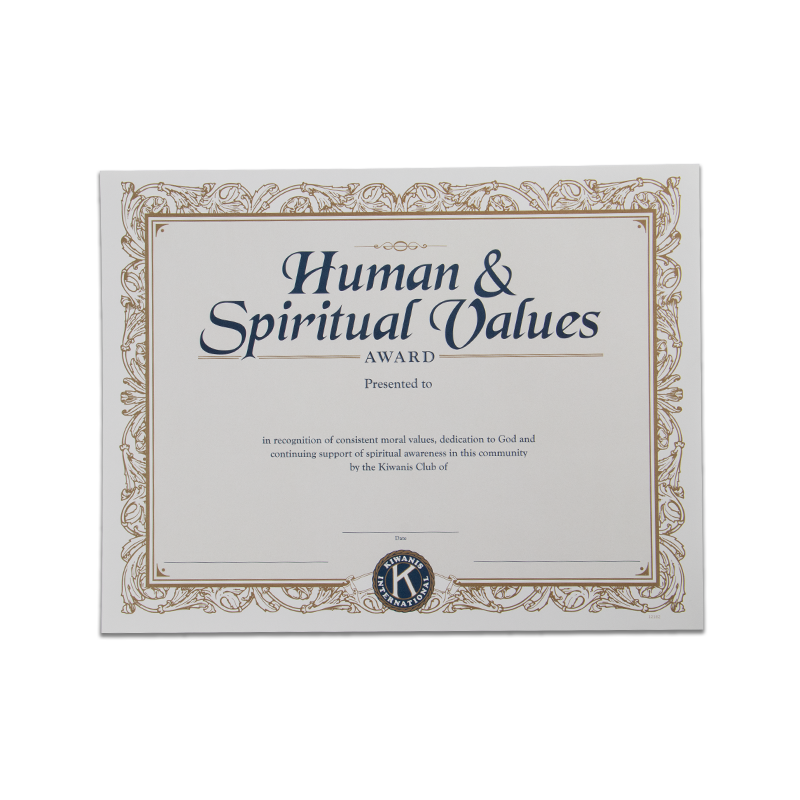 Human and Spiritual Values Certificate