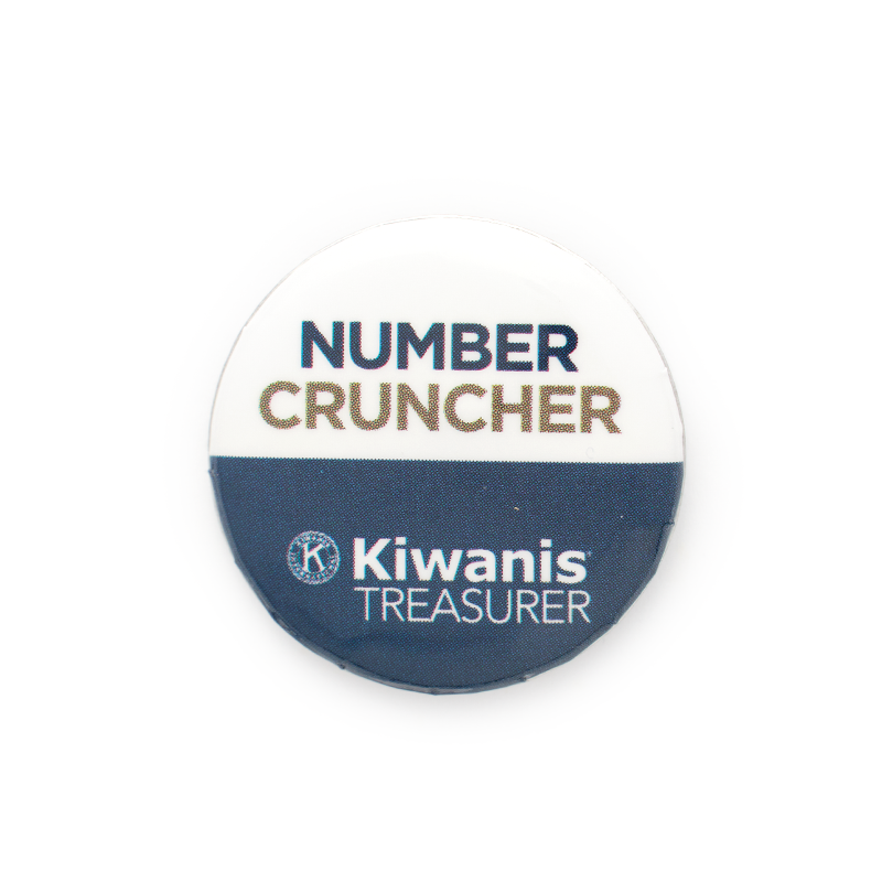 Kiwanis Number Cruncher Button