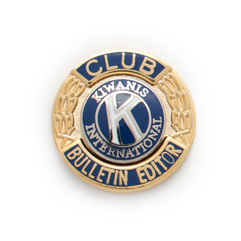 Kiwanis Club Bulletin Editor Pin