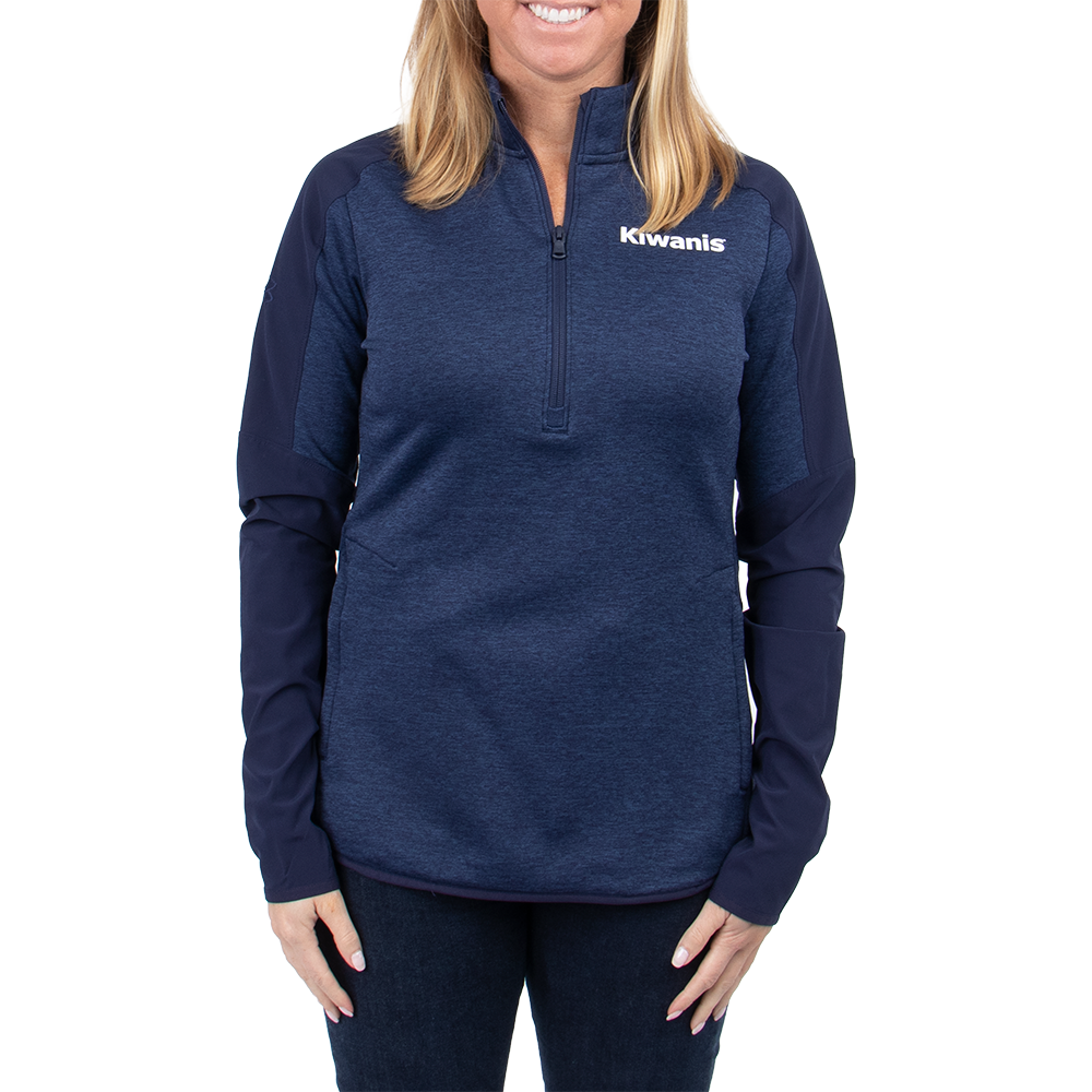 Under Armour Ladies Blue Qualifier Hybrid Quarter Zip