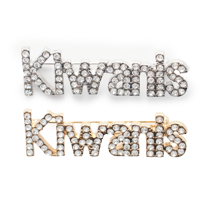 Kiwanis Rhinestone Brooch