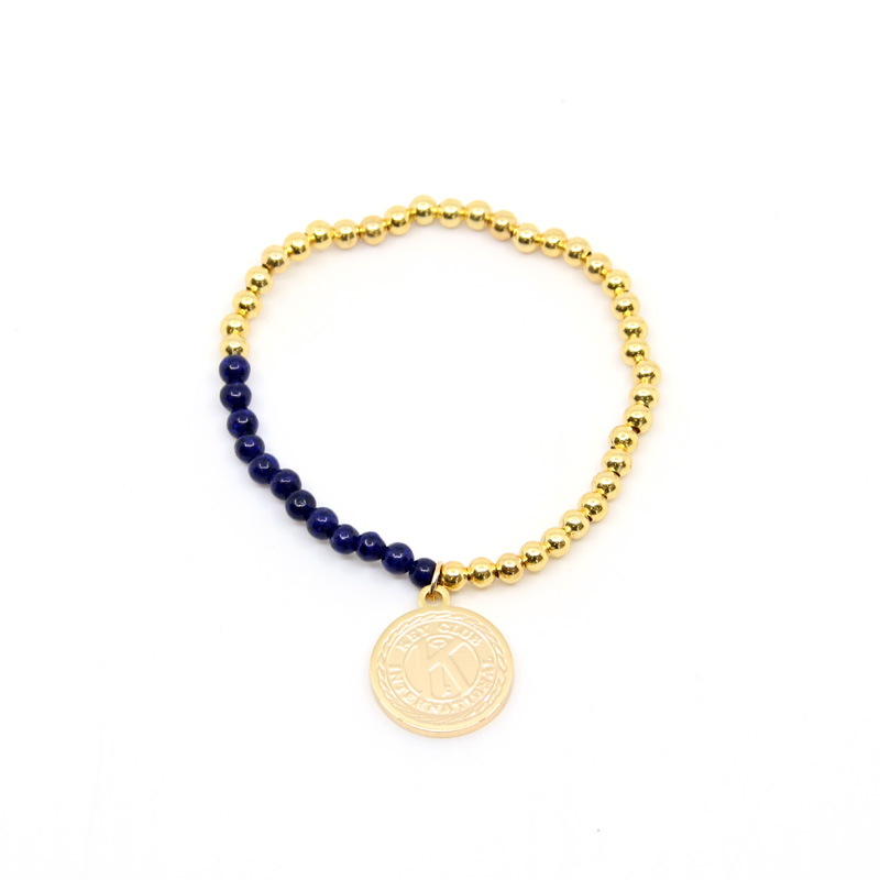 Small Bead Bracelet with Key Club Seal