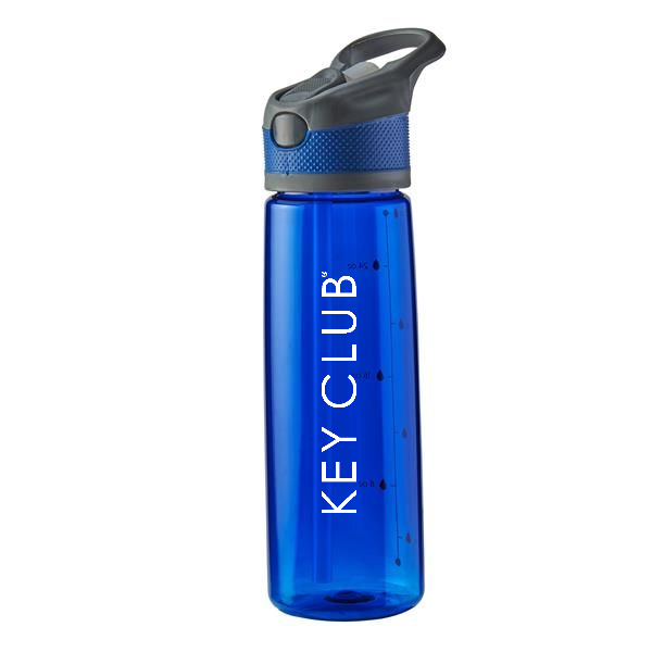 Key Club Navy Wordmark Water Bottle