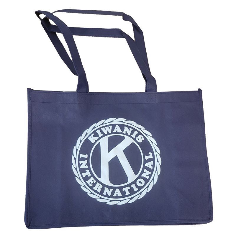 Kiwanis Navy Tote with side pockets