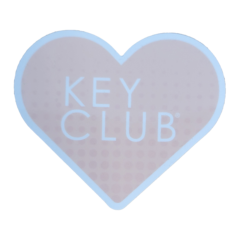 Key Club Heart Sticker