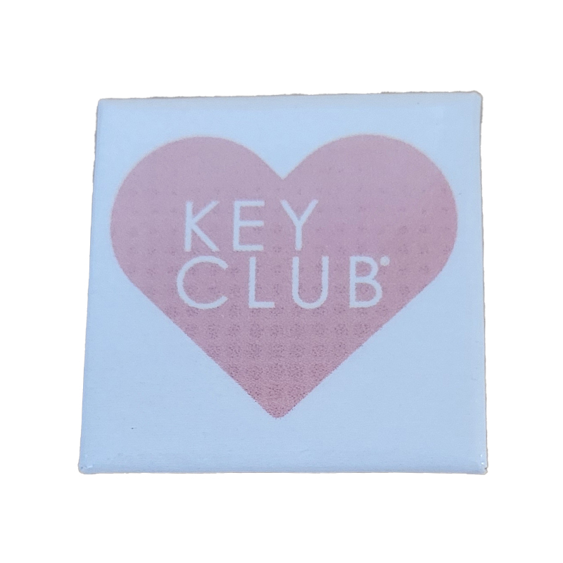 Key Club Square Heart Button