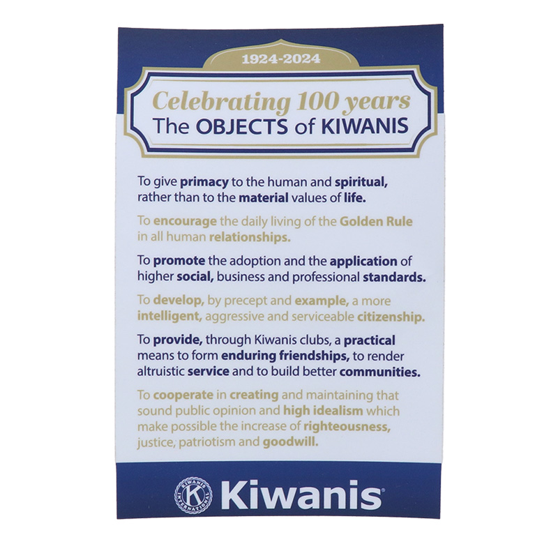 Kiwanis Objects of Kiwanis Sticker