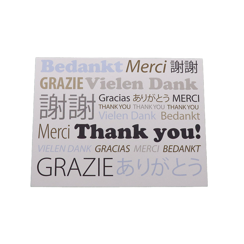 Multilingual Thank You Cards