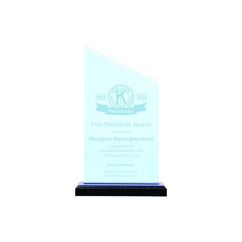 Key Club Centennial Vice President Acrylic Award