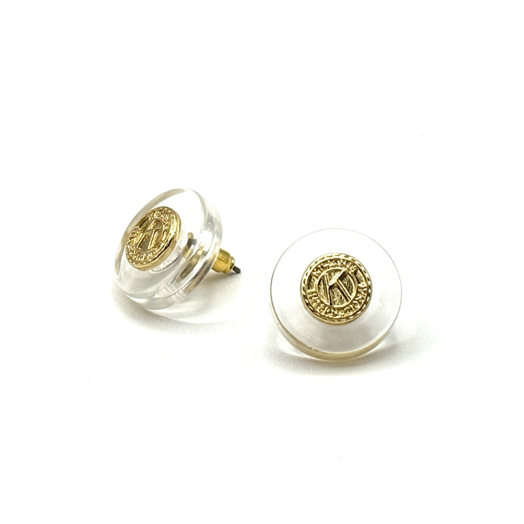 Kiwanis Seal Clear Acrylic Studs