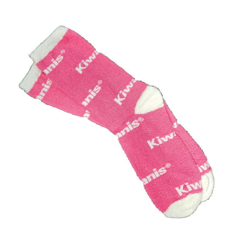 Kiwanis Pink Fuzzy Socks