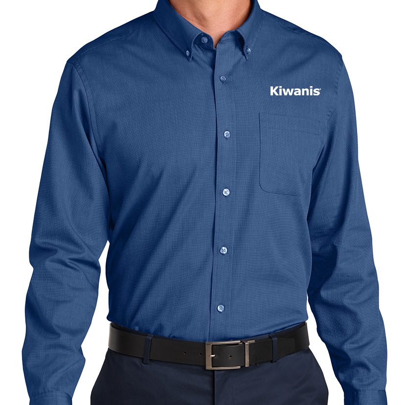 Kiwanis Men's Nailhead Easy Care Shirt
